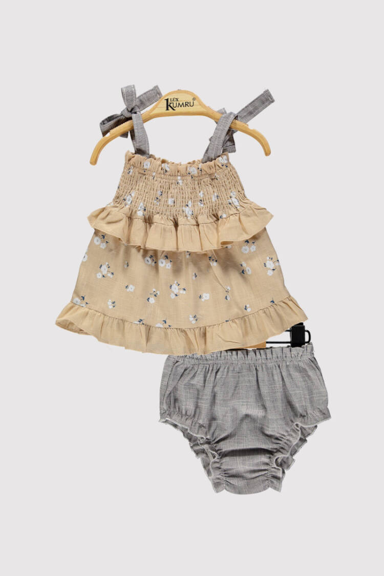 Girl Printed Suit 6-18M - Brand: Kumru Bebe - Kids & Baby Clothes Wholesale - Globality Store