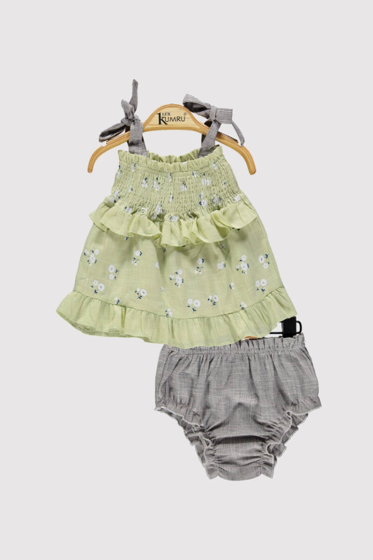 Girl Printed Suit 6-18M - Brand: Kumru Bebe - Kids & Baby Clothes Wholesale - Globality Store