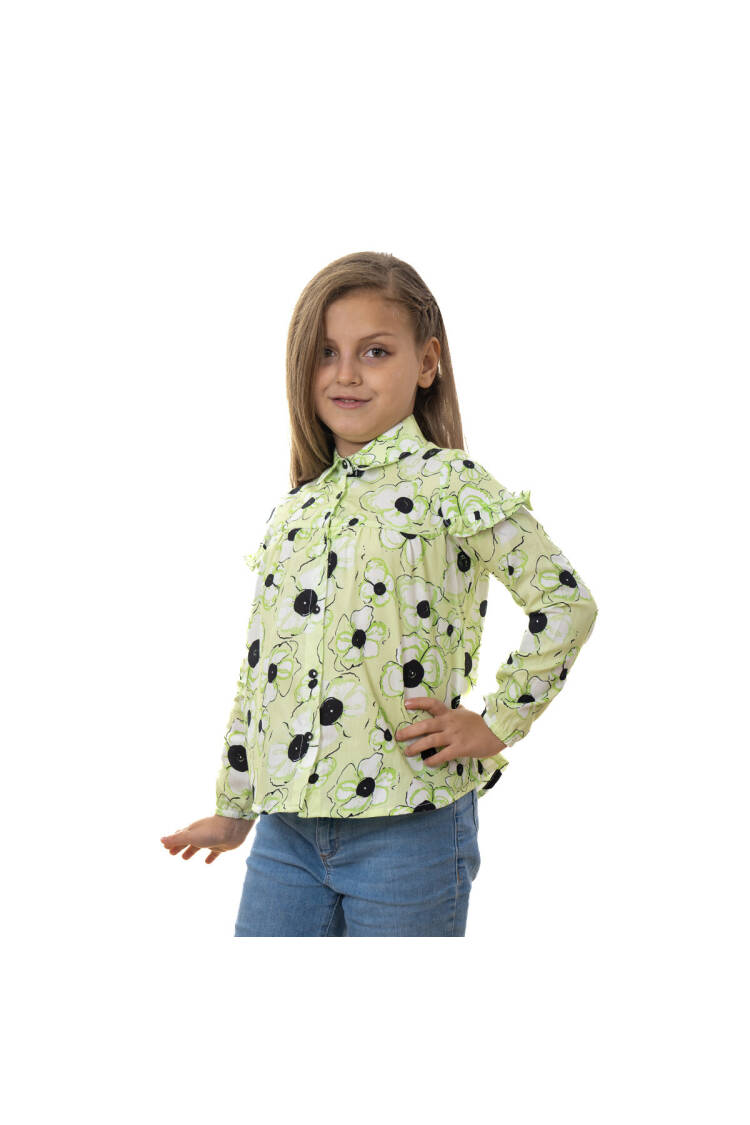 Girl Rose Patterned Shirt 2-5Y - Brand: Timo - Kids & Baby Clothes Wholesale - Globality Store
