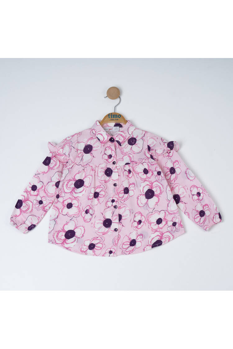 Girl Rose Patterned Shirt 2-5Y - Brand: Timo - Kids & Baby Clothes Wholesale - Globality Store