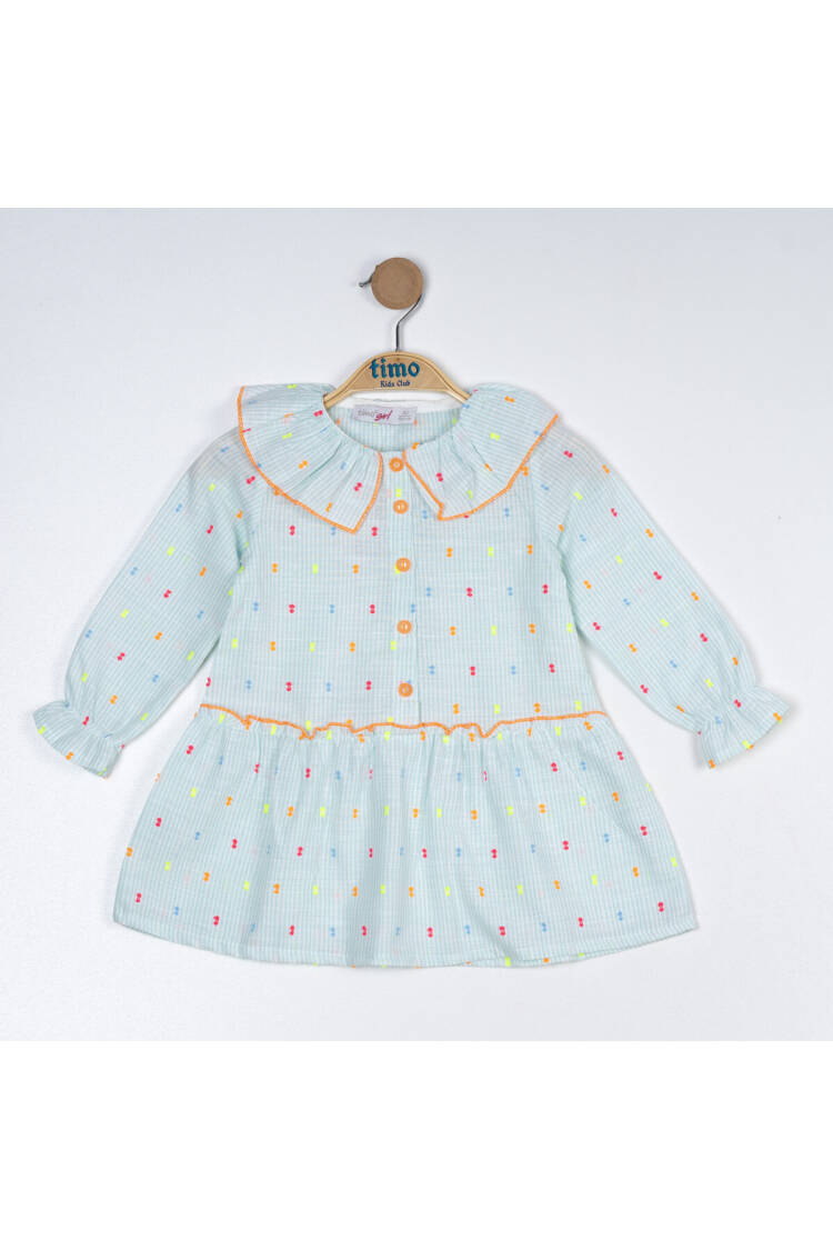 Girl Ruffle Collar Dress 2-5Y - Brand: Timo - Kids & Baby Clothes Wholesale - Globality Store
