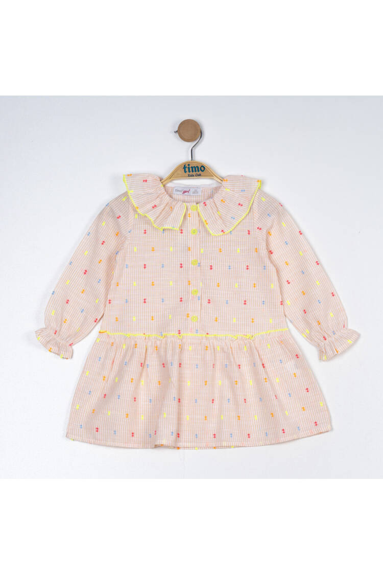 Girl Ruffle Collar Dress 2-5Y - Brand: Timo - Kids & Baby Clothes Wholesale - Globality Store