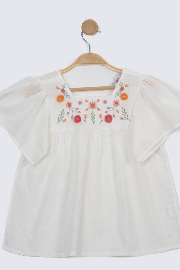Girl's Flounce Sleeve Blouse 6-9Y - Brand: Timo - Kids & Baby Clothes Wholesale - Globality Store