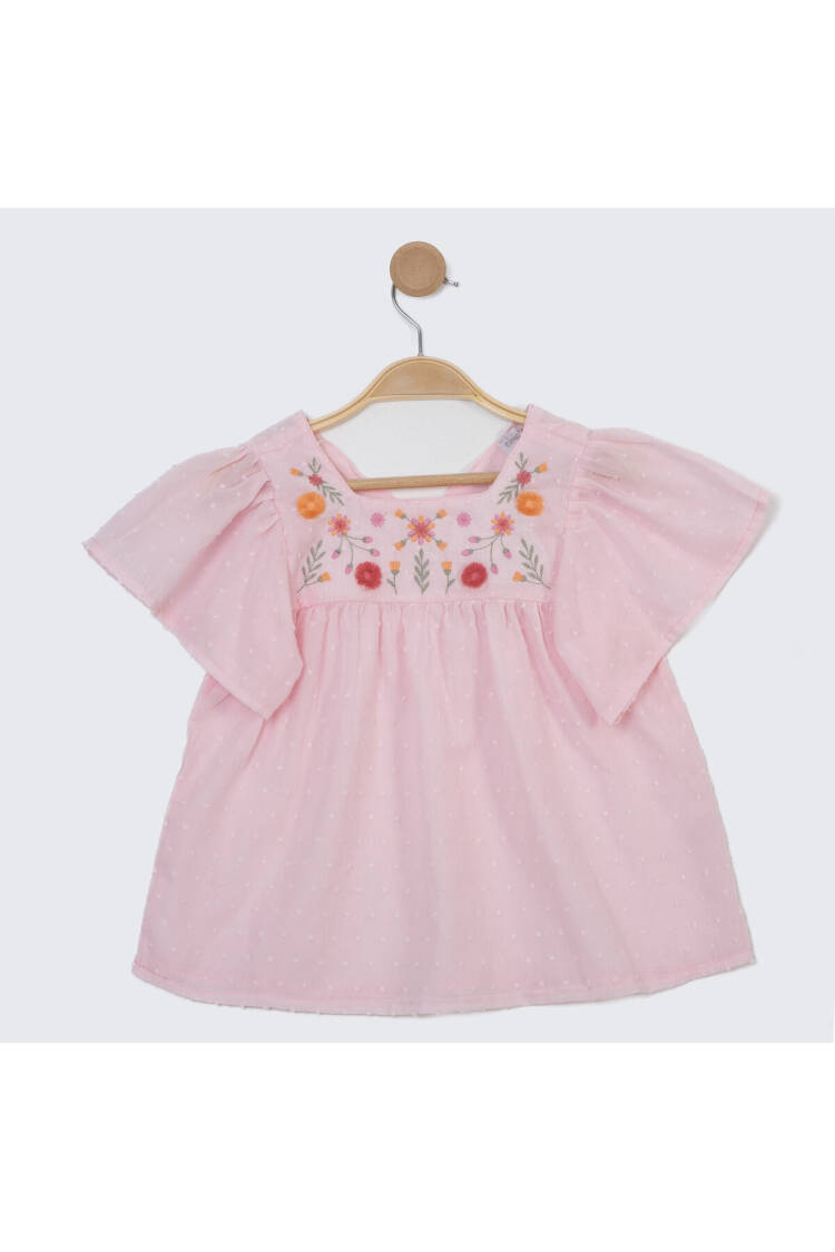 Girl's Flounce Sleeve Blouse 6-9Y - Brand: Timo - Kids & Baby Clothes Wholesale - Globality Store