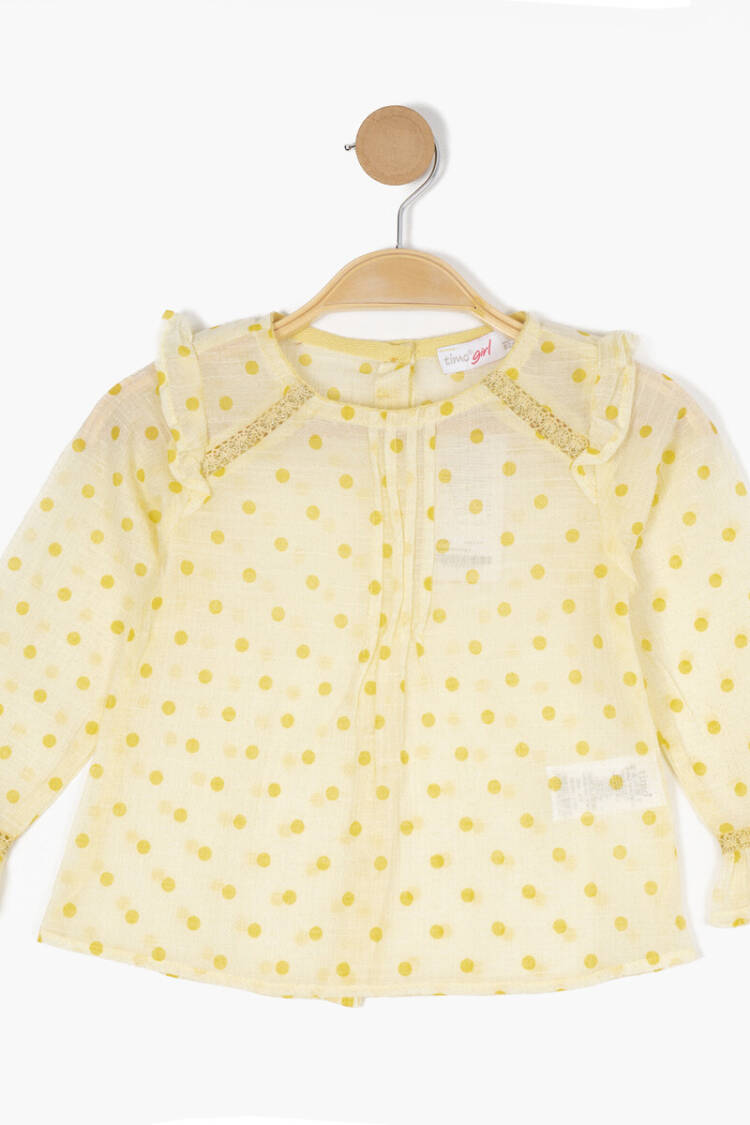 Girl's Ruffle Sleeve Blouse 6-9Y - Brand: Timo - Kids & Baby Clothes Wholesale - Globality Store