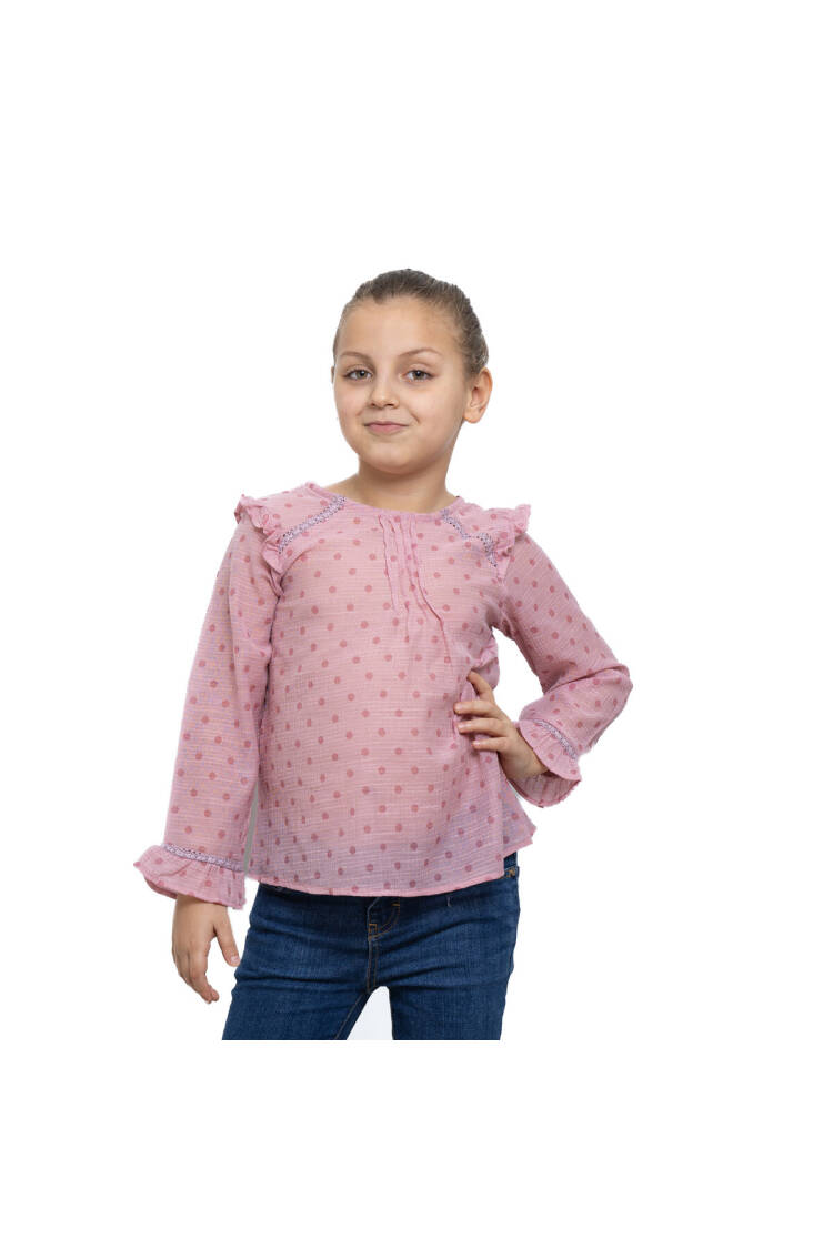 Girl's Ruffle Sleeve Shirt 2-5Y - Brand: Timo - Kids & Baby Clothes Wholesale - Globality Store