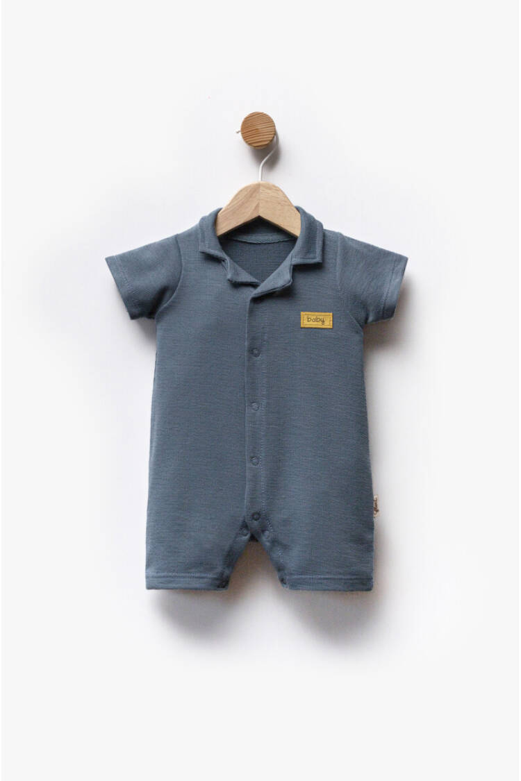 Knitted Fabric Short Sleeve Jumpsuit 3-9M - Brand: Flexi Baby - Kids & Baby Clothes Wholesale - Globality Store