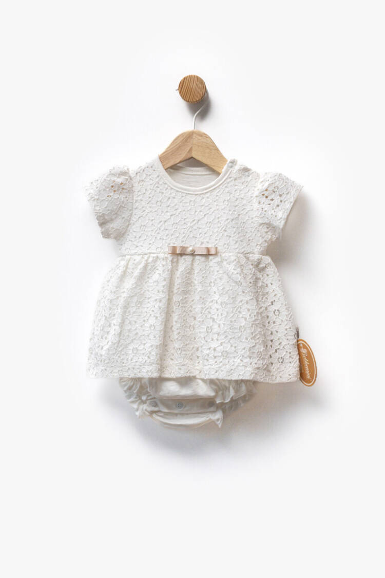 Lining Non-Single Jersey Lace Fabric Bodysuit Dress 3-12M - Brand: Bebbemini - Kids & Baby Clothes Wholesale - Globality Store