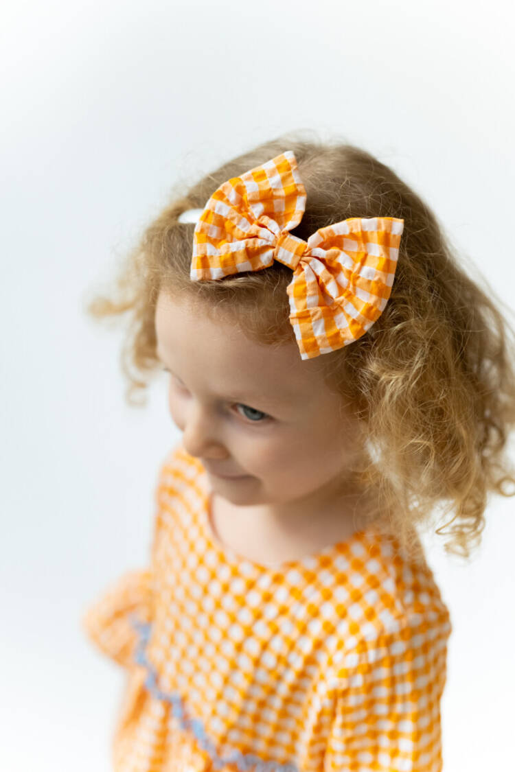 Orange Headband Bow Mini - Brand: Pixy Love - Kids & Baby Clothes Wholesale - Globality Store
