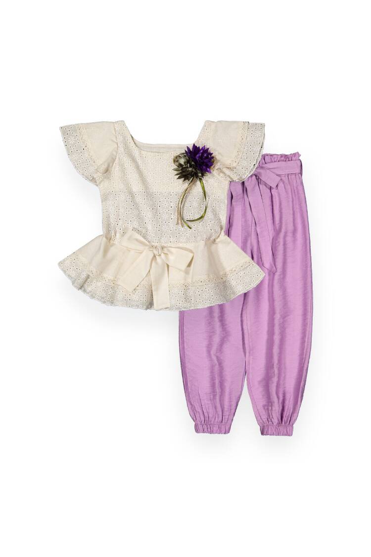 Pant Set with Walloon Sleeve - Brand: Büşra Bebe - Kids & Baby Clothes Wholesale - Globality Store