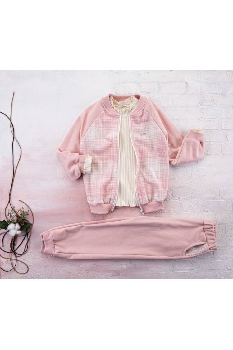 Plaid Set with Raglan Sleeve - Brand: Büşra Bebe - Kids & Baby Clothes Wholesale - Globality Store
