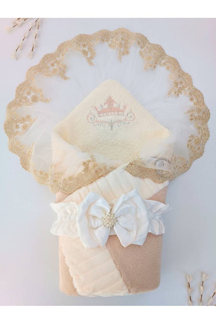 Polar Mink Lamb Crown Prism Swaddle 0-24M - Brand: Tomuycuk - Kids & Baby Clothes Wholesale - Globality Store