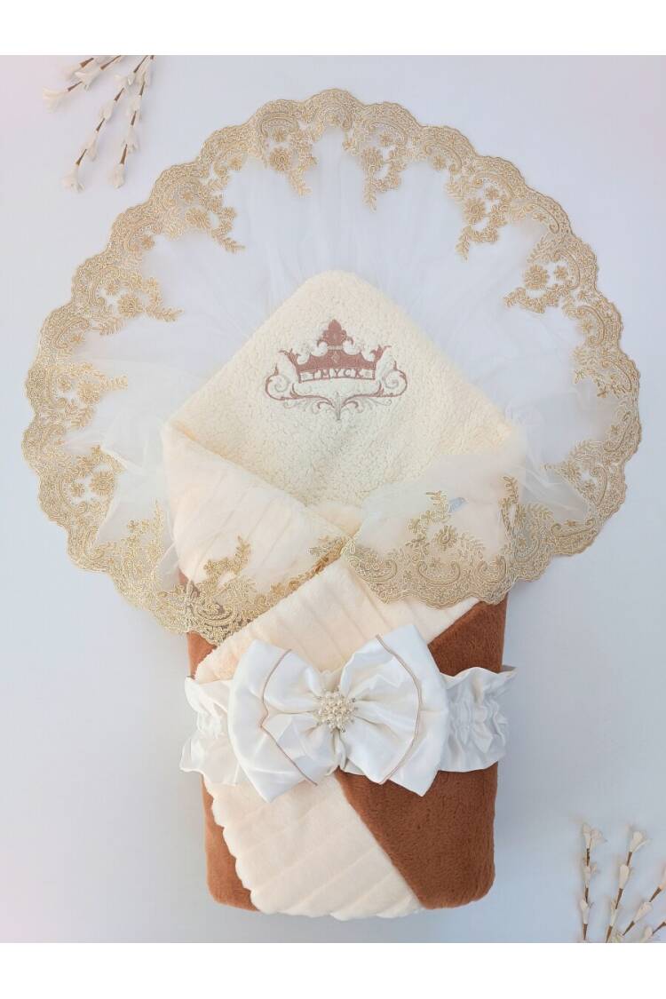 Polar Mink Lamb Crown Prism Swaddle 0-24M - Brand: Tomuycuk - Kids & Baby Clothes Wholesale - Globality Store