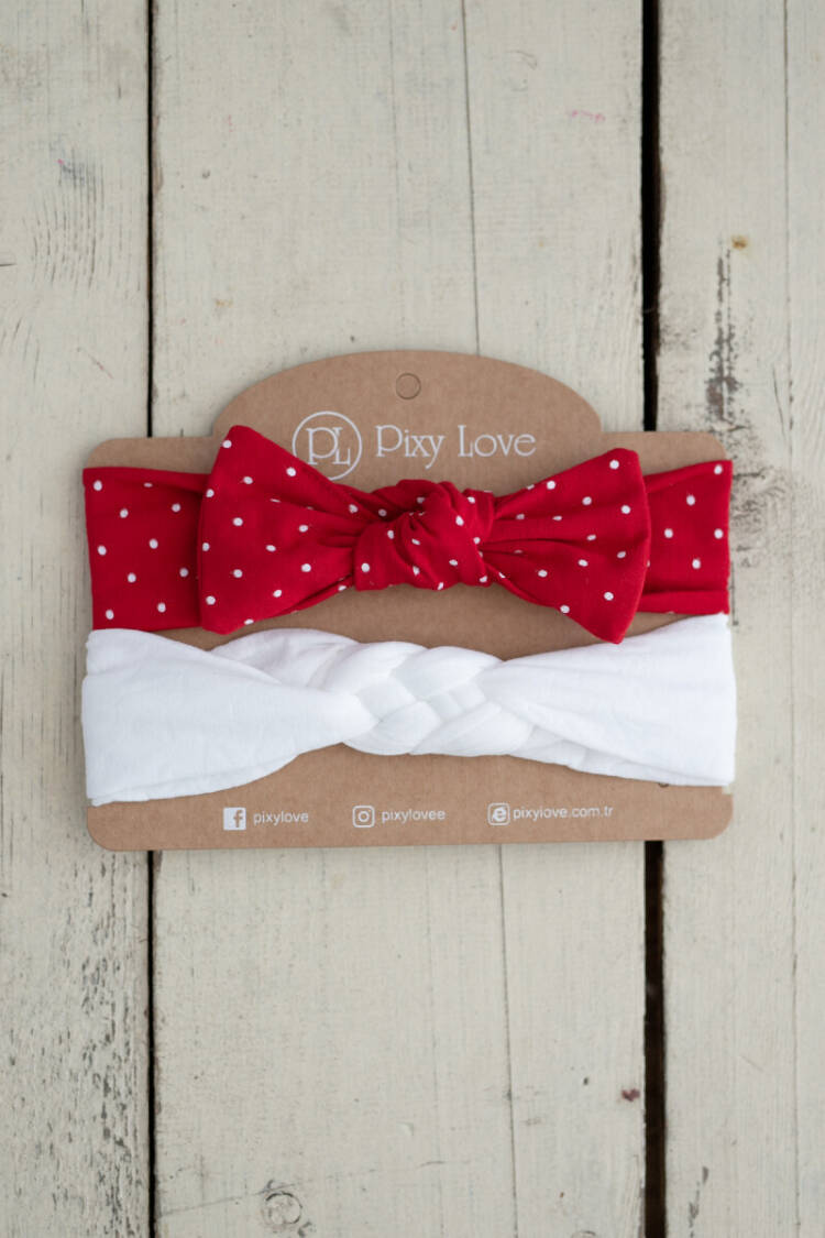 Red Baby Girl 2-Piece Bandana Set Paola 0-36M - Brand: Pixy Love - Kids & Baby Clothes Wholesale - Globality Store