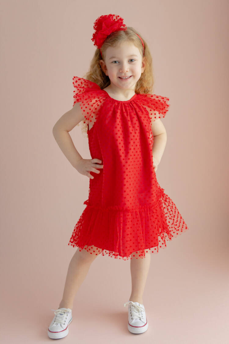Red Girl Dress Lola Ponte 7-11Y - Brand: Pixy Love - Kids & Baby Clothes Wholesale - Globality Store