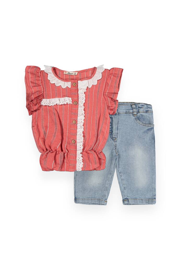 Scalloped Capri Set - Brand: Büşra Bebe - Kids & Baby Clothes Wholesale - Globality Store