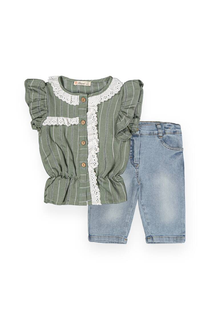 Scalloped Capri Set - Brand: Büşra Bebe - Kids & Baby Clothes Wholesale - Globality Store
