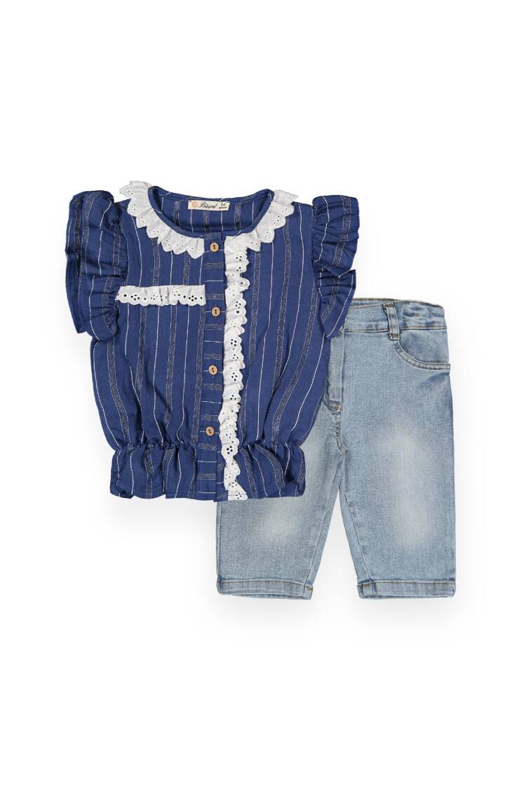 Scalloped Capri Set - Brand: Büşra Bebe - Kids & Baby Clothes Wholesale - Globality Store
