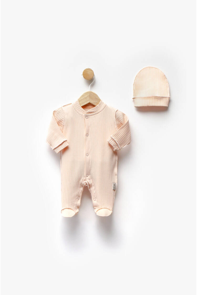 Self-Striped Fabric Reverse Stitch Hat Premature Overalls 0-3M - Brand: Flexi Baby - Kids & Baby Clothes Wholesale - Globality Store