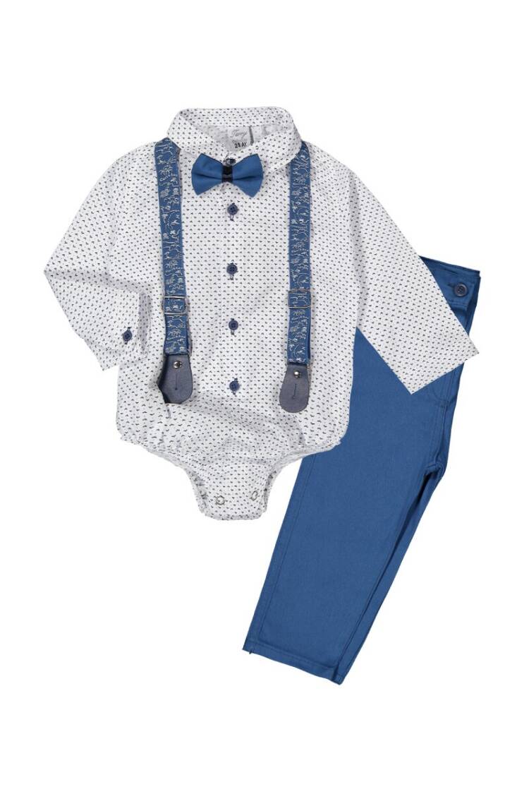 Snap Crotch Set with Bird Printed 6-24M - Brand: Terry - Kids & Baby Clothes Wholesale - Globality Store