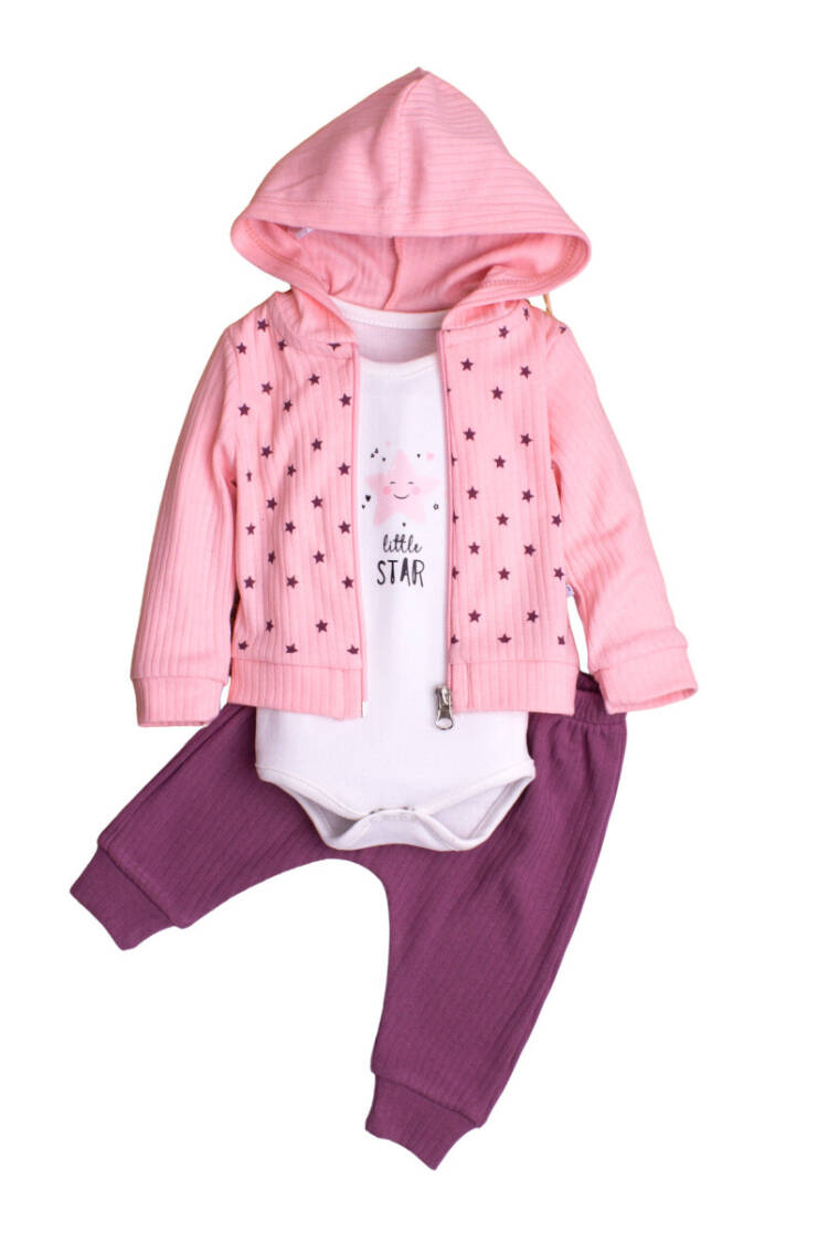 Star Printed Bodysuit 3-Piece Set 3-12M - Brand: Kidexs - Kids & Baby Clothes Wholesale - Globality Store