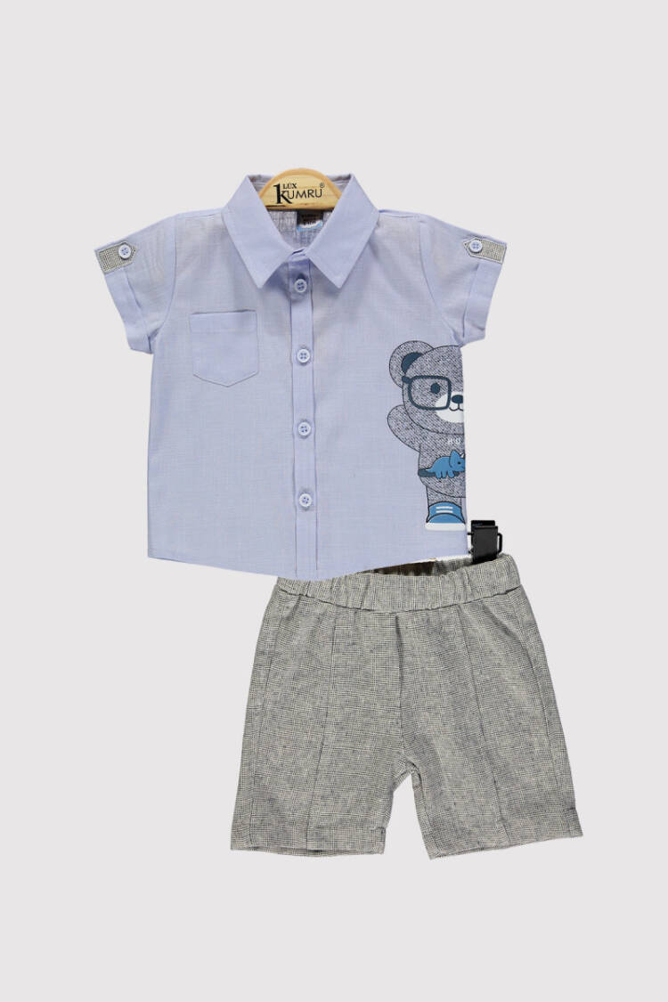 Teddy Bear Baby Boy Shirt Set 6-18M - Brand: Kumru Bebe - Kids & Baby Clothes Wholesale - Globality Store