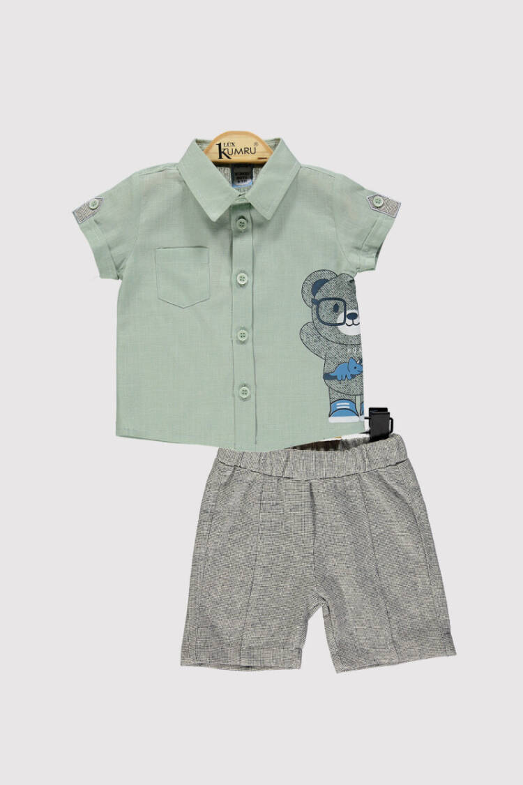Teddy Bear Baby Boy Shirt Set 6-18M - Brand: Kumru Bebe - Kids & Baby Clothes Wholesale - Globality Store