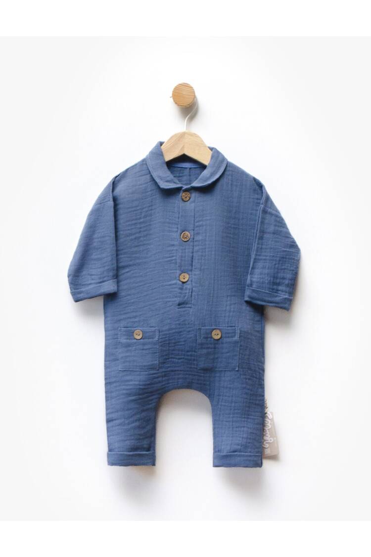 Toptan Unisex Baby Muslin Jumpsuit 3-12M - Brand: Flexi Baby - Kids & Baby Clothes Wholesale - Globality Store