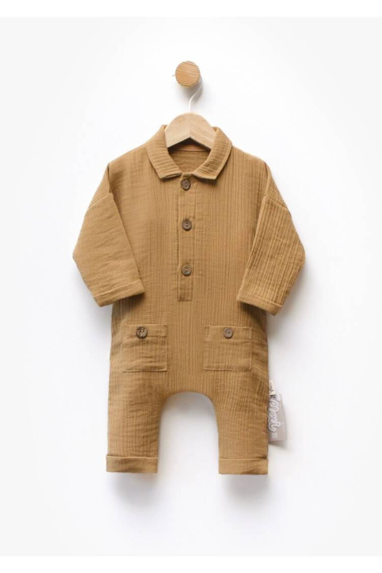 Toptan Unisex Baby Muslin Jumpsuit 3-12M - Brand: Flexi Baby - Kids & Baby Clothes Wholesale - Globality Store
