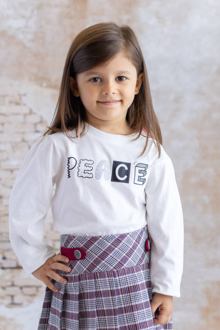 Totpan Girl's Glitter Printed Sleeve T-Shirt 1-12Y - Brand: Zeyland - Kids & Baby Clothes Wholesale - Globality Store