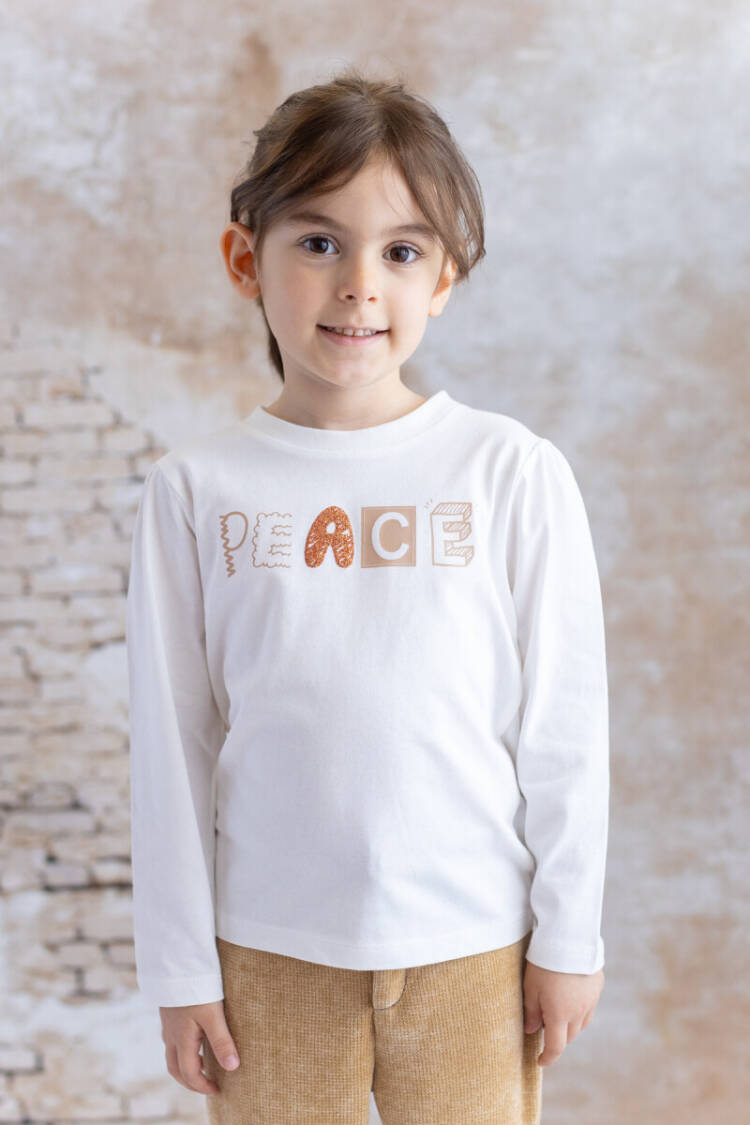 Totpan Girl's Glitter Printed Sleeve T-Shirt 1-12Y - Brand: Zeyland - Kids & Baby Clothes Wholesale - Globality Store