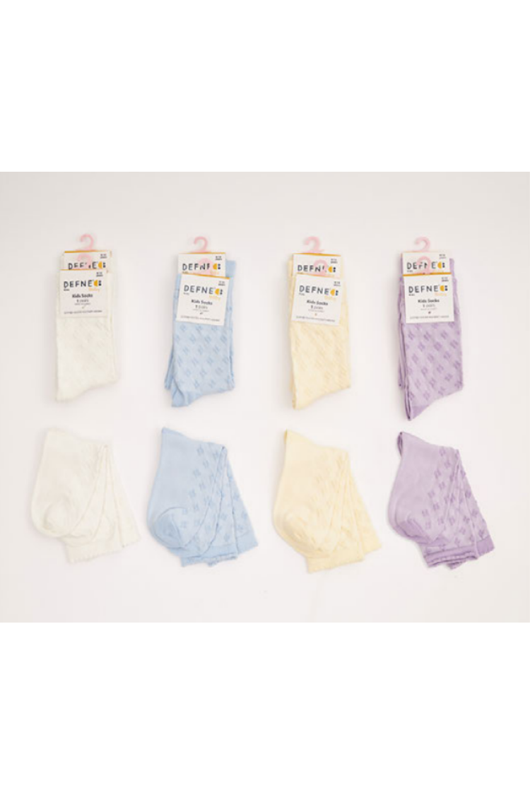 Wholesale 12-Piece Girls Socks - Brand: Defne - Kids & Baby Clothes Wholesale - Globality Store