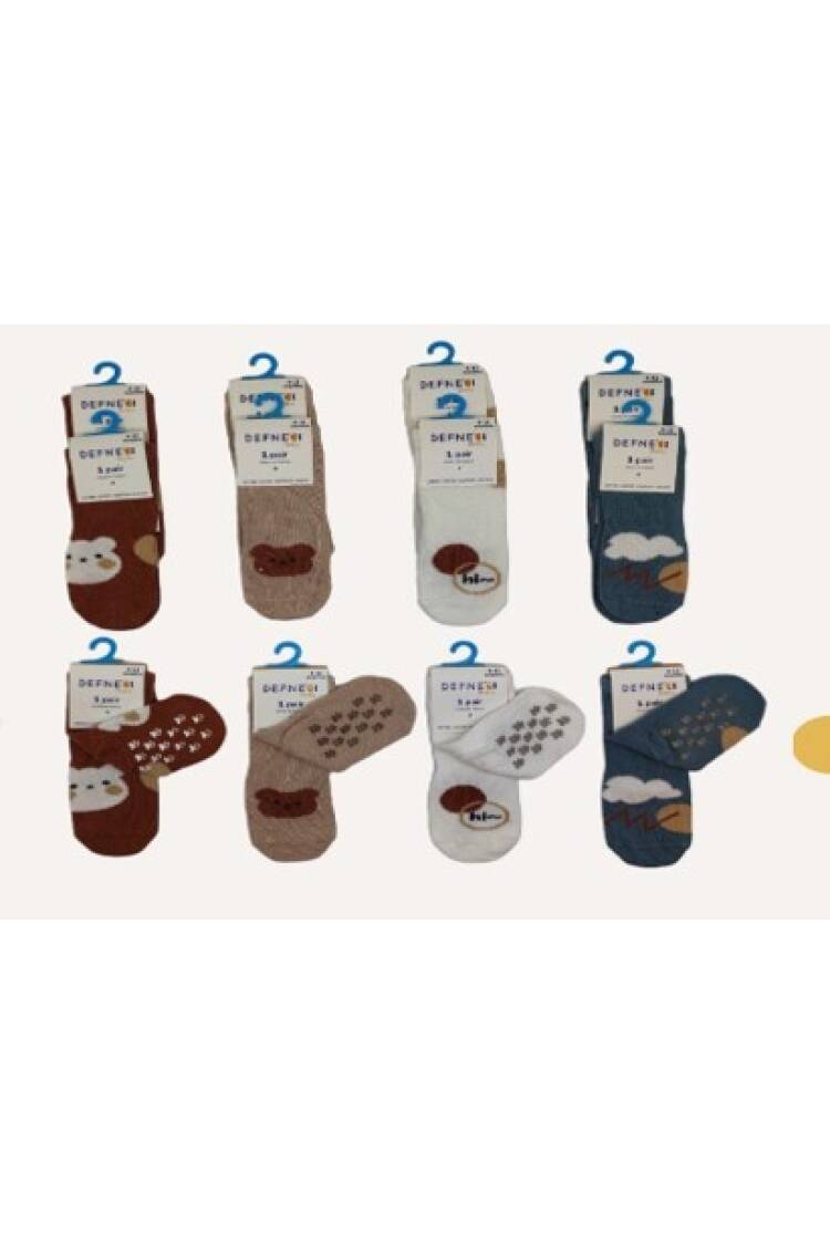 Wholesale 12Pcs Baby Boy Socks 12-18M - Brand: Defne - Kids & Baby Clothes Wholesale - Globality Store
