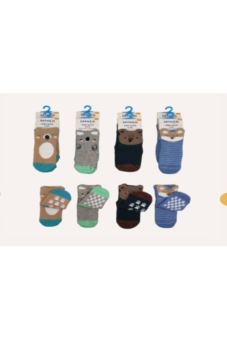 Wholesale 12pcs Baby Boy Towel Socks 12-18M - Brand: Defne - Kids & Baby Clothes Wholesale - Globality Store