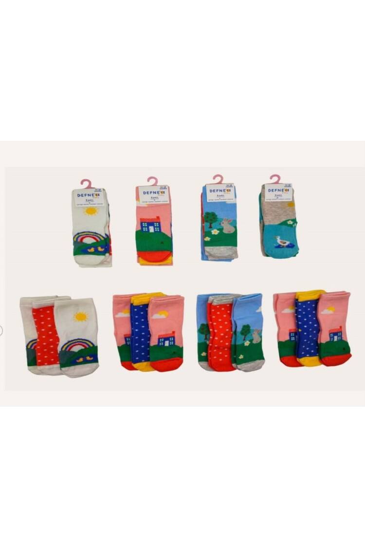 Wholesale 12pcs Baby Girl Socks 18-24M - Brand: Defne - Kids & Baby Clothes Wholesale - Globality Store