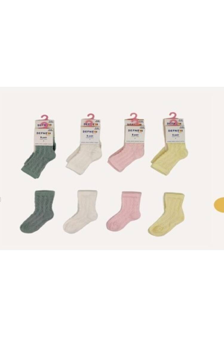 Wholesale 12pcs Baby Girl Socks 6-12M - Brand: Defne - Kids & Baby Clothes Wholesale - Globality Store
