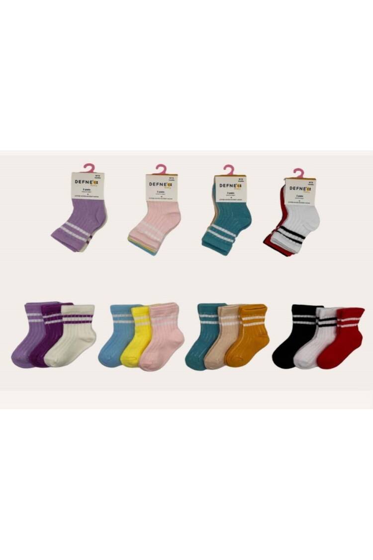 Wholesale 12pcs Baby Girl Socks 6-12M - Brand: Defne - Kids & Baby Clothes Wholesale - Globality Store