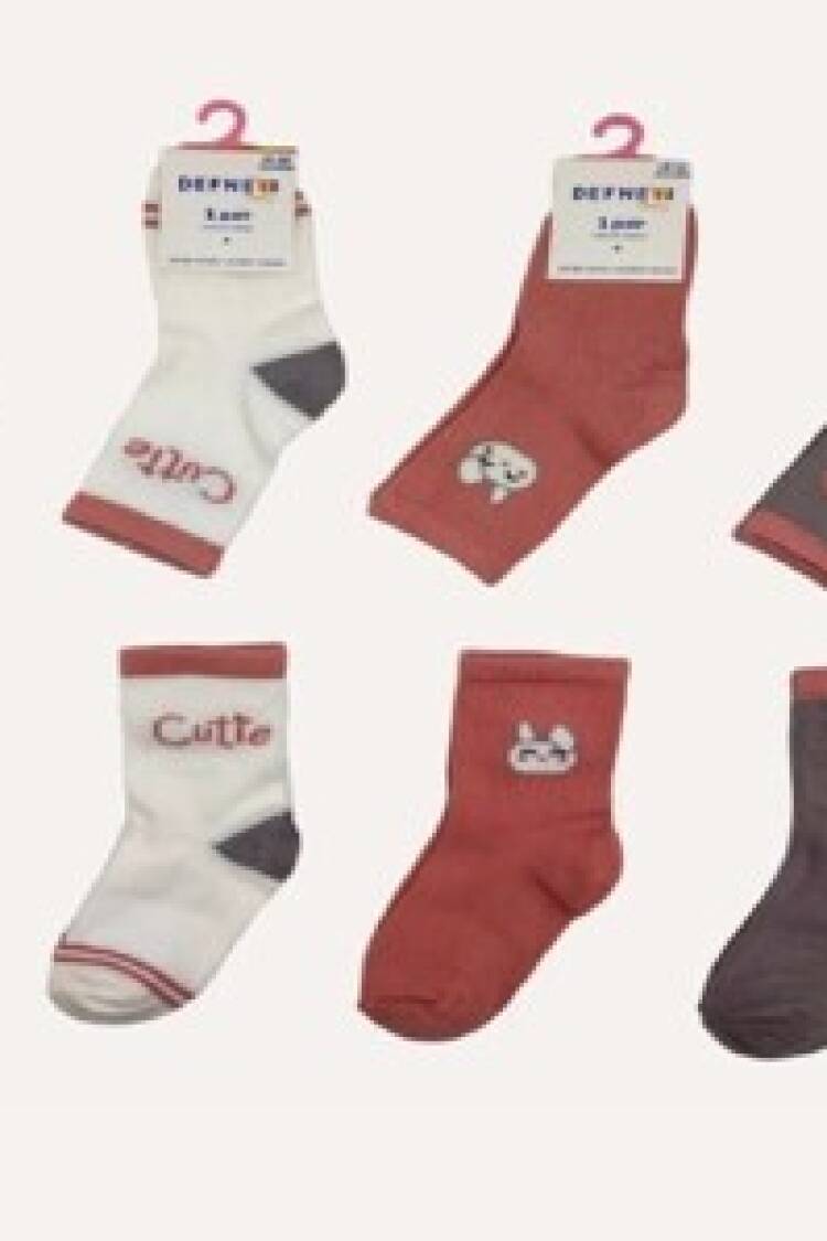Wholesale 12pcs Girls Sockette Socks 3-4Y - Brand: Defne - Kids & Baby Clothes Wholesale - Globality Store