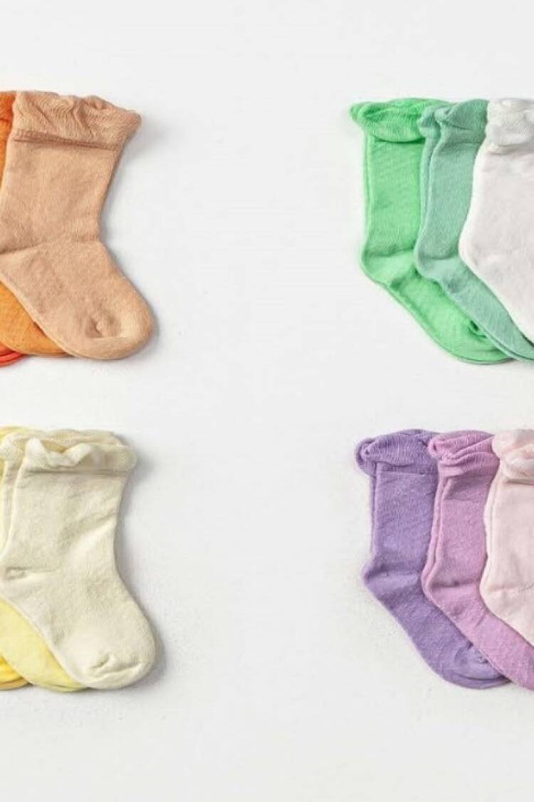 Wholesale 12pcs Girls Sockette Socks 3-4Y - Brand: Defne - Kids & Baby Clothes Wholesale - Globality Store