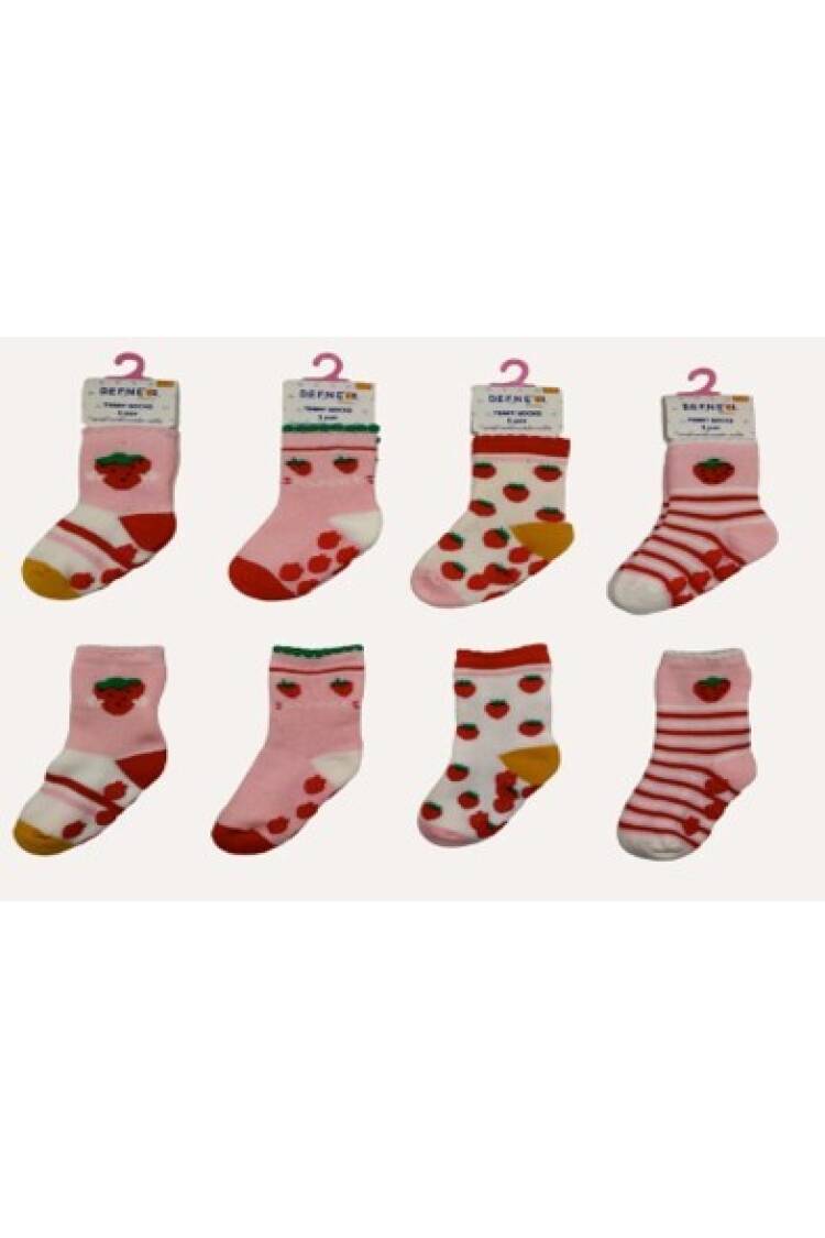 Wholesale 12pcs Girl's Terry Socks 3-4Y - Brand: Defne - Kids & Baby Clothes Wholesale - Globality Store