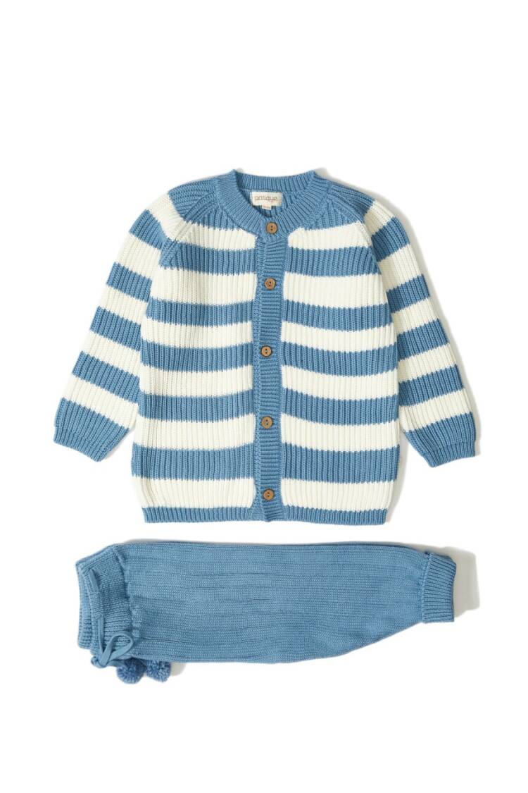 Wholesale 2-Piece Baby Boys Organic Cotton Outfit & Set 3-12M - Brand: Uludağ Triko - Kids & Baby Clothes Wholesale - Globality Store