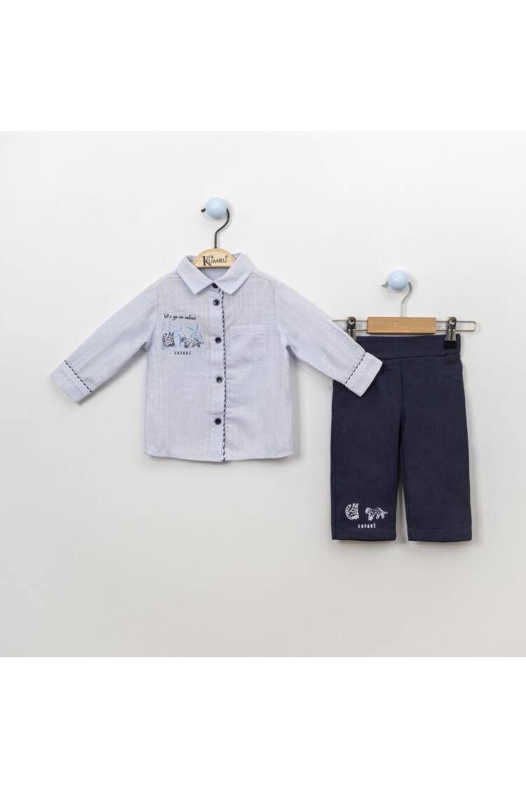 Wholesale 2-Piece Baby Boys Shirt Set With Pants 6-18M - Brand: Kumru Bebe - Kids & Baby Clothes Wholesale - Globality Store