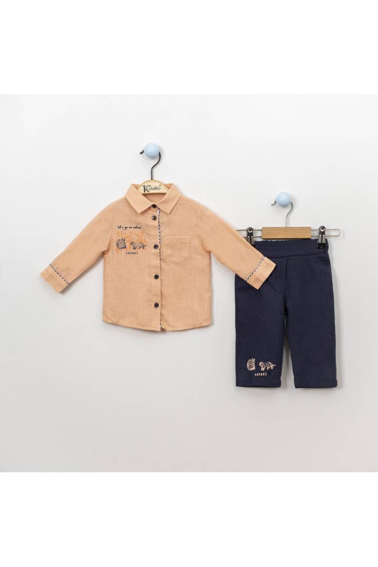 Wholesale 2-Piece Baby Boys Shirt Set With Pants 6-18M - Brand: Kumru Bebe - Kids & Baby Clothes Wholesale - Globality Store