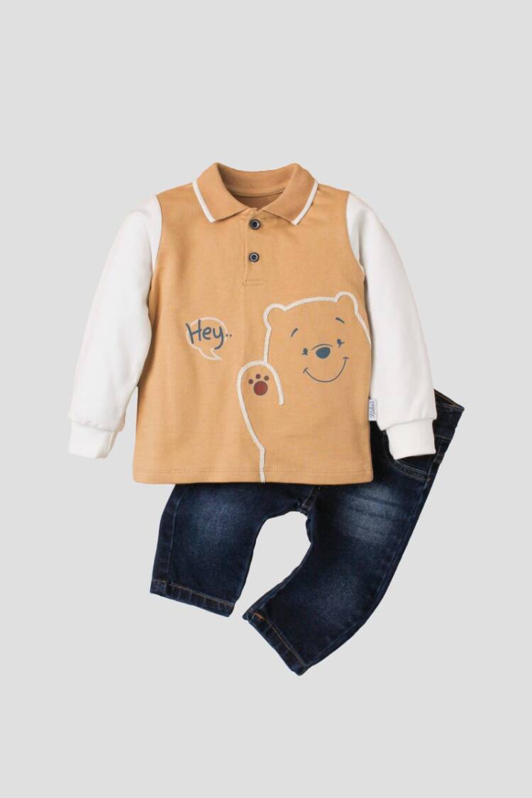 Wholesale 2-Piece Baby Boys Sweat and Denim Pants 9-24M - Brand: Kidexs - Kids & Baby Clothes Wholesale - Globality Store