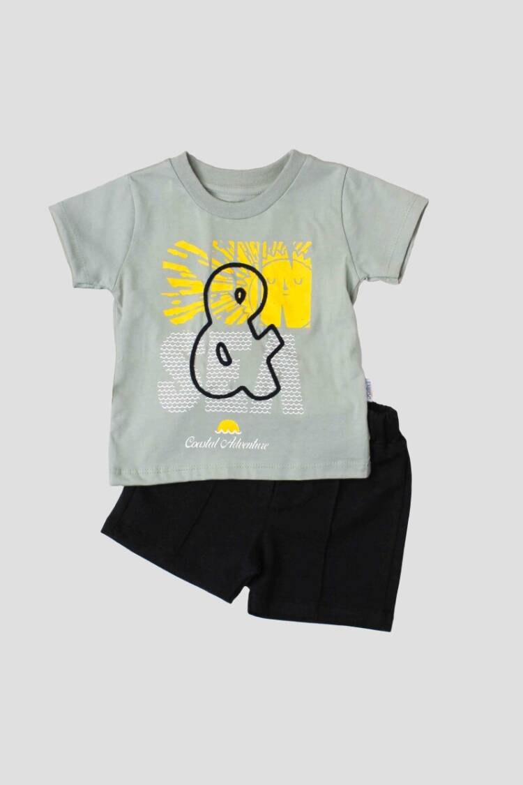 Wholesale 2-Piece Baby Boys T-shirt and Shorts Set 6-24M - Brand: Kidexs - Kids & Baby Clothes Wholesale - Globality Store