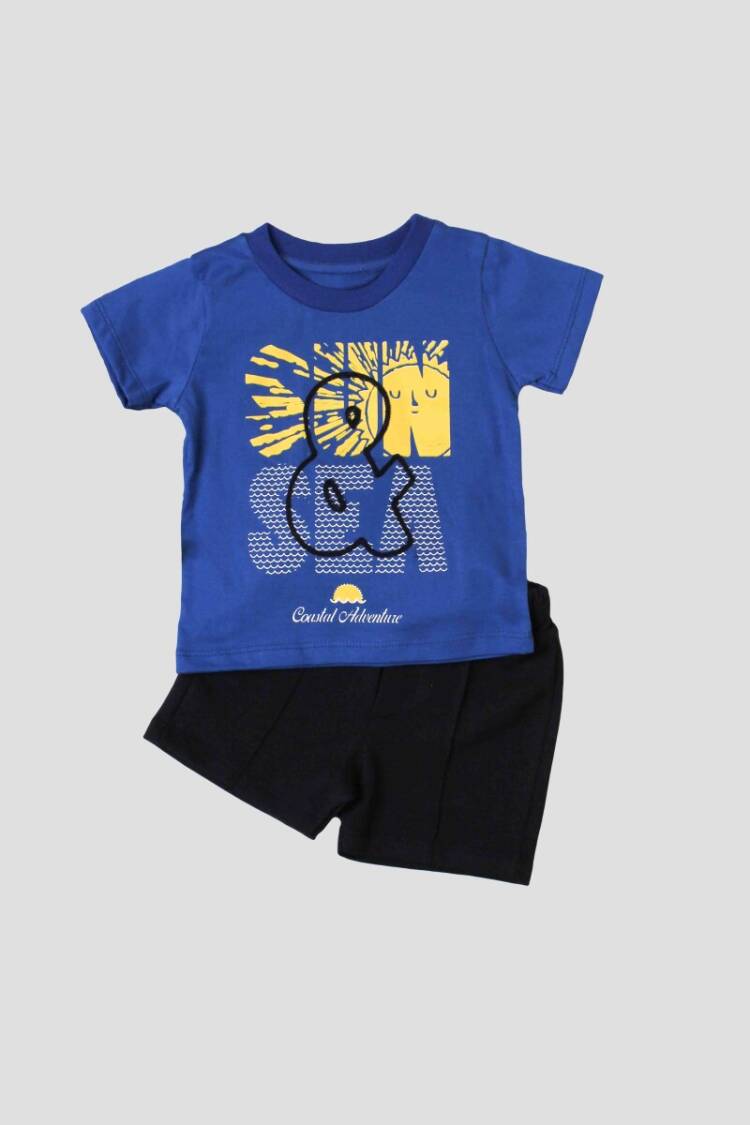 Wholesale 2-Piece Baby Boys T-shirt and Shorts Set 6-24M - Brand: Kidexs - Kids & Baby Clothes Wholesale - Globality Store