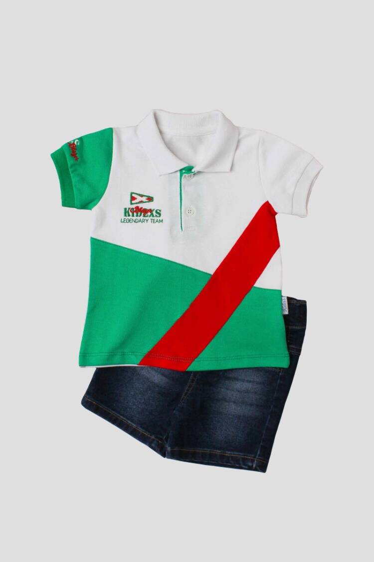 Wholesale 2-Piece Baby Boys T-Shirt Set with Denim Capri 6-24M - Brand: Kidexs - Kids & Baby Clothes Wholesale - Globality Store