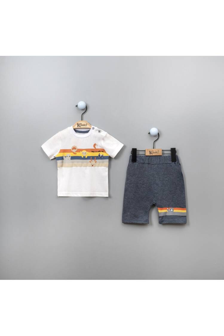 Wholesale 2-Piece Baby Boys T-shirt Set with Shorts 6-18M - Brand: Kumru Bebe - Kids & Baby Clothes Wholesale - Globality Store