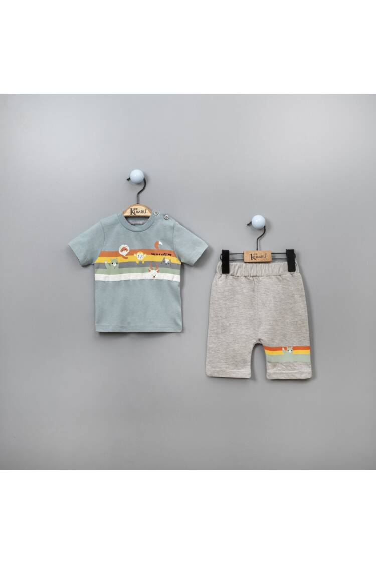 Wholesale 2-Piece Baby Boys T-shirt Set with Shorts 6-18M - Brand: Kumru Bebe - Kids & Baby Clothes Wholesale - Globality Store