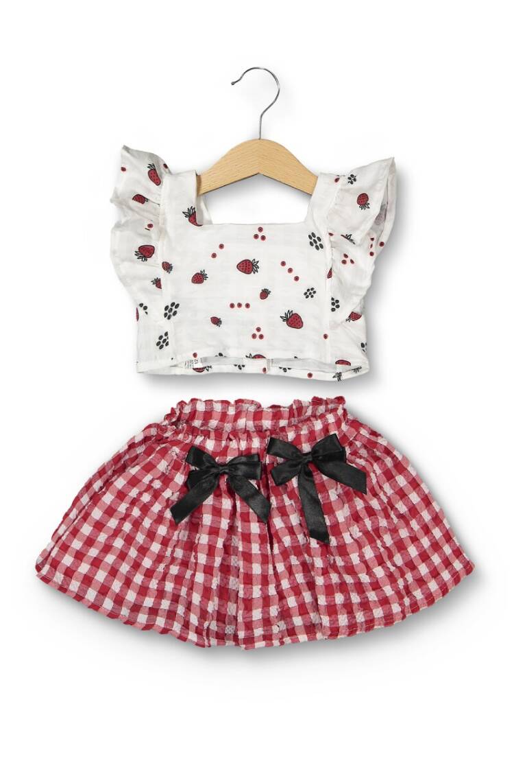 Wholesale 2-Piece Baby Girls Blouse and Skirt Set 6-24M - Brand: Boncuk Bebe - Kids & Baby Clothes Wholesale - Globality Store